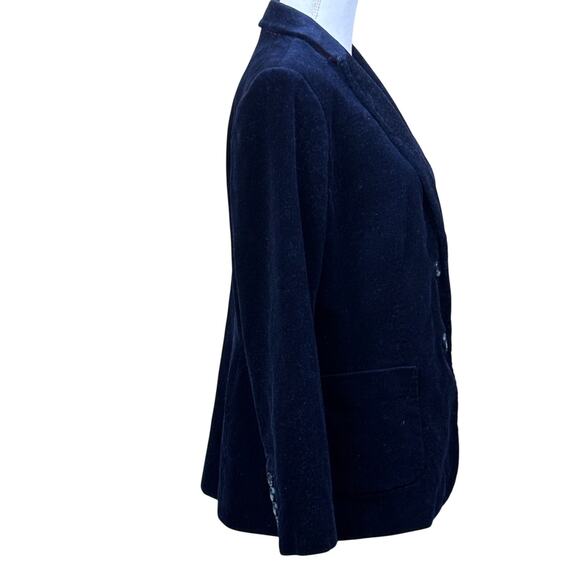 Talbots navy corduroy blazer, preppy, academia, layering, Heritage, timeless - Picture 2 of 7